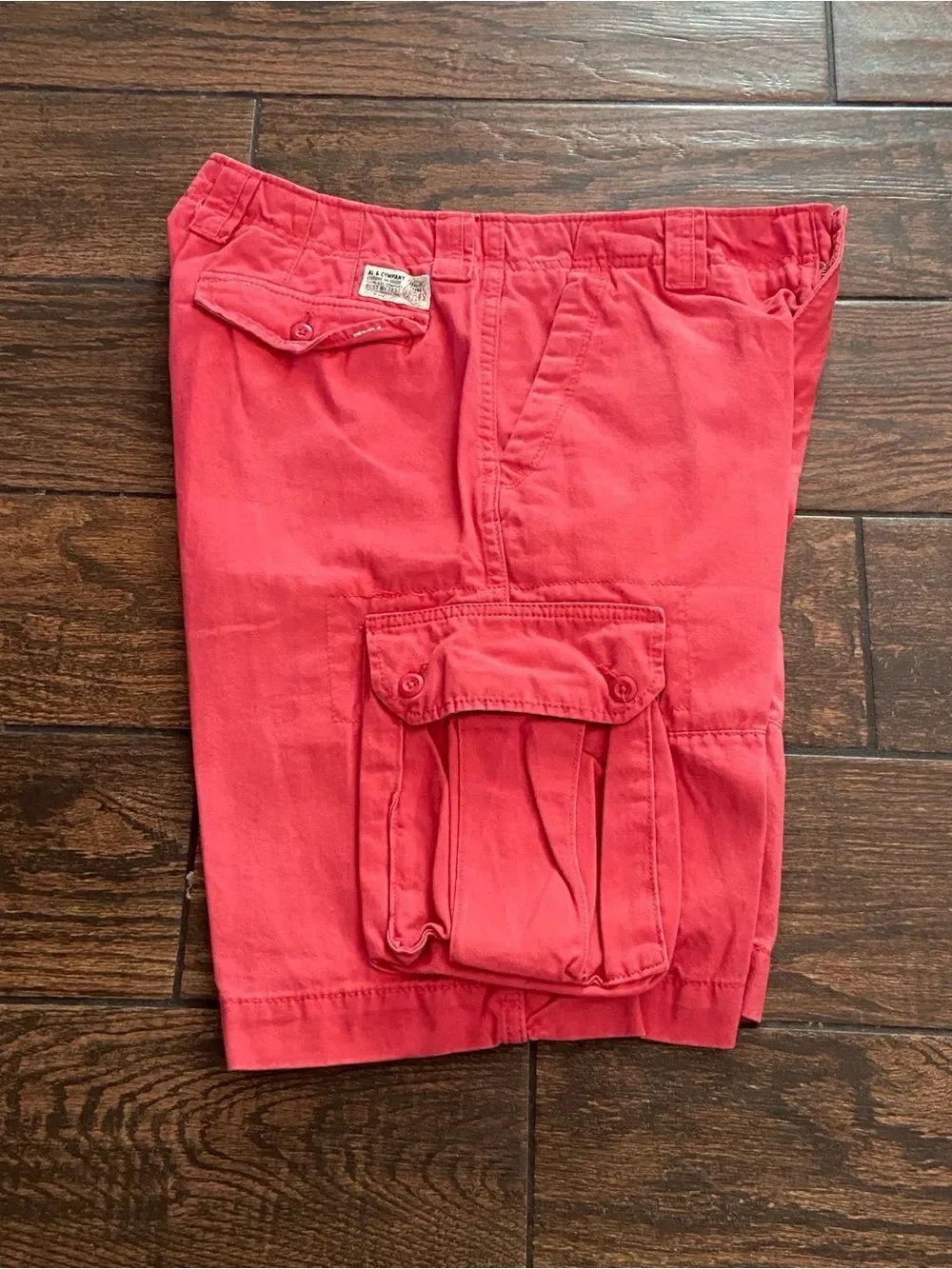AL & Company Coral Cotton Shorts - Vibrant Coral American Living Size 33